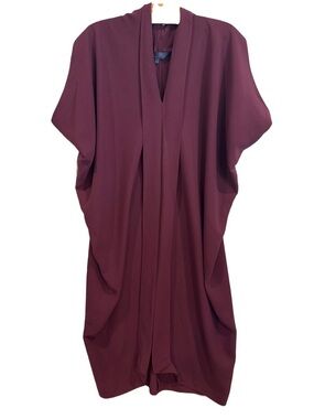 Rachel Roy Diana Aubergine Purple Caftan Dress Minimalist Size L
